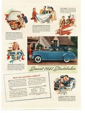 1941 Studebaker Commander Land Cruiser 2-tone Blue 4-door Sedan Vintage Ad picture
