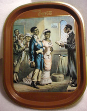 Drink Coca-Cola TRAY NEGRO WEDDING Romance Series EUROPEAN ZONE PLANTATION LIFE picture