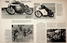 Vintage 1960s UK Motorcycle Racing Magazine Article England Norton BSA Matchless picture