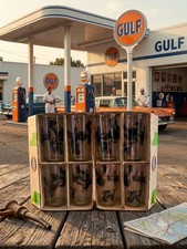 Lot Set Of 8 1950’s Vintage Gulf Oil Promotional Drinking Glasses picture