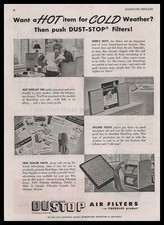 1944 Owens Corning Fiberglas Toledo Ohio Dust-Stop Air Filters Vintage Print Ad picture