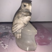 Vintage Eagle Stone-Like Paperweight Heavy Sculpted Bird Figurine Desk Decor picture