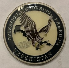 AUTHENTIC CAMP STRONGHOLD FREEDOM UZBEKISTAN K2 2001-2005 RARE CHALLENGE COIN picture