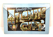 Vintage Fold-Out Souvenir Postcard Greetings From ATLANTIC CITY MCM Vacation picture