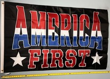 America First FLAG FREE USA SHIP Political Republican Freedom Beer Sign 3x5' picture