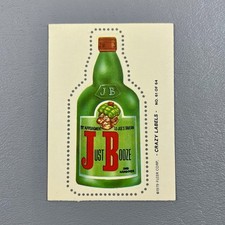 Fleer 1979 Crazy Labels No 61 JB Just Booze Windy’s Burgers On Backside picture