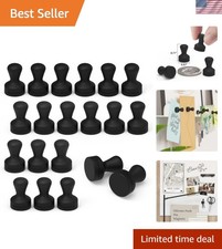 20 Pack Silicone Anti Scratch Fridge Magnets, Black picture