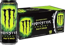 Monster Energy Nitro Super Dry, Maximum Strength, Energy Drink, 16 ounce 15 Pack picture
