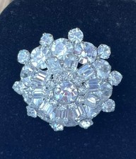 Vintage Weiss Rhinestone Starburst Brooch picture