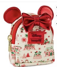 Disney Hallmark Holiday Ever After Mini Loungefly Bag Charm Mickey Minnie NWT picture