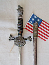 Antique Knights of Pythias Sword + Scabbard. picture