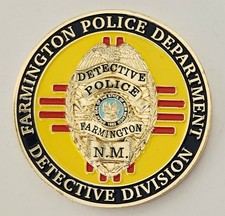 New Mexico Farmington Police Detective Cold Case Gang Cyber CSI Challenge Coin picture