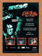 Evil Dead PS1 Hail to The King Original 2000 Ad - THQ Horror Video Game Promo picture