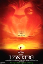 THE LION KING MOVIE POSTER DS 27x40 ORIGINAL IMAX VERSION R2002 DISNEY ANIMATION picture