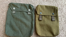 Two WWII German Gas Cape Pouch Replicas picture