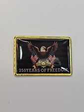 250 Years Of Freedom 1776 - 2026 Bald Eagle Patriotic Lapel Pin Small Size  picture