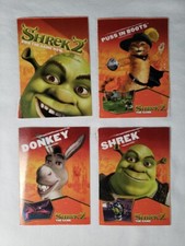 Shrek 2 The Game Promotional Trading Cards Activision Donkey Puss In Boots picture