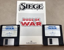Vintage Computer Game Siege Dogs Of War 1992 IBM Disk Set With Manual picture