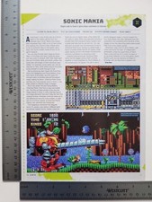 Sonic Mania Review Original Print Ad / Poster Game Promo Art picture
