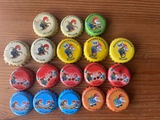 SET OF 18  USED “ BRASSERIE D’ AUCHOFFE” BEER BOTTLE CAPS (BELGIUM) picture