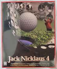 Jack Nicklaus 4 PC Game Big Box Accolade 1997 Vintage Golf Sim CD-ROM picture