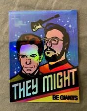 THEY MIGHT BE GIANTS Vintage look HOLO DECAL/Sticker 3.5 X 2.5” TMBG STAR TREK picture