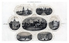 Philadelphia Pennsylvania Independence Vignettes Standard Postcard picture
