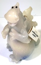 Vintage Northern Lights Candle Wax Sculpture Happy Dragon Handcrafted USA • 7” picture