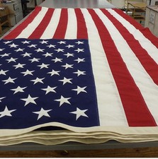 North Bay Industries USA American Flag 100% Cotton 9.5 x 5ft Stars Stripes. picture