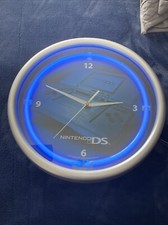 Vintage 2005 Gamestop DS Real LED Blue Wall Clock Working Well picture