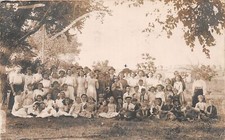 G71/ Cordell Michigan? RPPC Postcard c1910 School Students Picnic picture