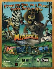 2005 Madagascar PS2 Xbox Gamecube DS GBA PC Print Ad/Poster Movie Video Game Art picture