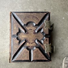 1890s Antique German Luther Bible Conroy & Crotty Minneapolis Ornate Clasp picture