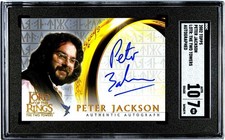 2002 TOPPS Peter Jackson Lord of The Rings SIGNED On Card LOTR * SGC 7 + AUTO 10 picture