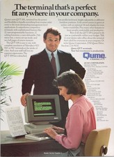 Qume 1983 Print Ad QVT 108 Terminal Vintage Computer Office Tech picture
