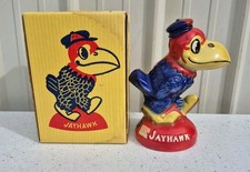 Vintage 1971 KU Kansas Jayhawks Decanter Colonial China Ceramic W/ Box picture