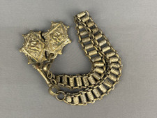 Vtg Pettibone MFG CO Knights Of Pythias Belt/Sword Chain, Masonic Regalia, Brass picture