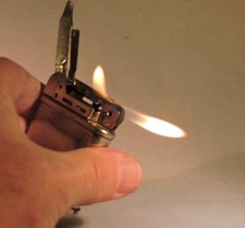 Vintage Early 1940s - 50s Beattie Jet Pipe Lighter Working Side Flame USA MADE picture