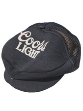 Vtg 80s Coors Light Beer Mesh Cabbie Trucker Hat Cap Snap Back Adjustable HTF picture