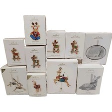 Hallmark Keepsake Ornament Reindeer Bundle of 27 Yuletide Peaceful Animals picture