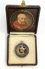 Antique Catholic Reliquary Theca St. Robert Bellarmine Intact Wax Seal Case picture