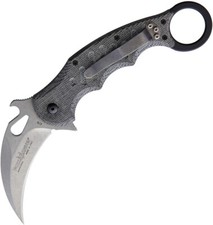 Fox Karambit Linerlock Black Micarta Folding Stonewashed N690 Knife 479MIBSW picture