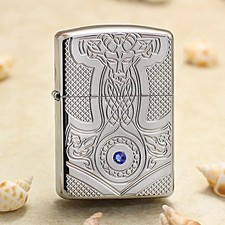 Zippo Lighter 49289 Mirror Armor Medieval Design with Drill picture