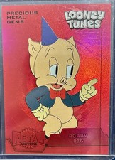 #52/100 PORKY PIG PMG Precious Metal Gems Red UD Fleer Retro LOONEY TUNES MU-5 picture