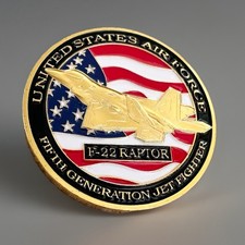U S AIR FORCE F-22 RAPTOR Challenge Coin ·IN STOCK· ·FAST SHIPPING· ·NEW· picture