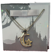 Disney Parks Kingdoms & Castles Necklace Peter Pan Off to Neverland Moon & Stars picture
