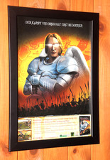 Warrior Kings Battles Video game PC Windows Rare Small Poster / Ad Page Framed picture