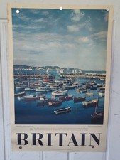 Britain Paignton Devon Harbor Poster 20x30