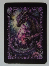 Beautiful Dreamy Gothic Dragon Playing Card Queen Clubs picture
