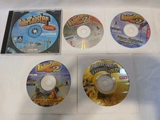 (5) Roller Coaster Tycoon 1 2 3 + 2 Expansion Packs PC CD-ROM Computer Game Disc picture